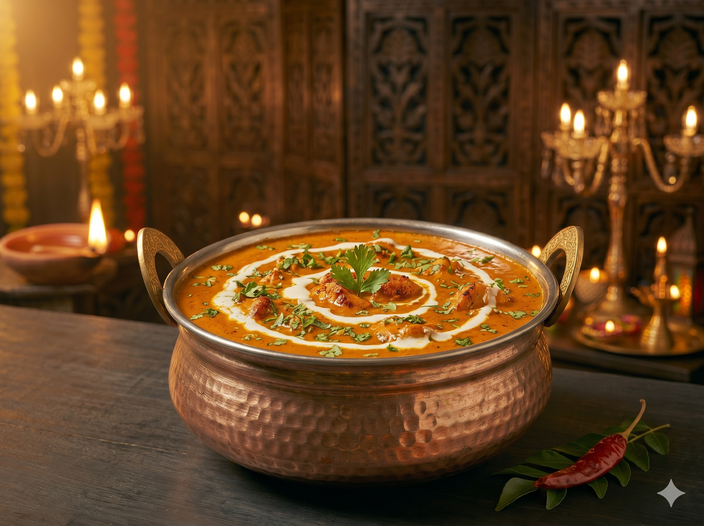Butter Chicken — North Indian curry at Inti Ruchulu Telugu restaurant Texas