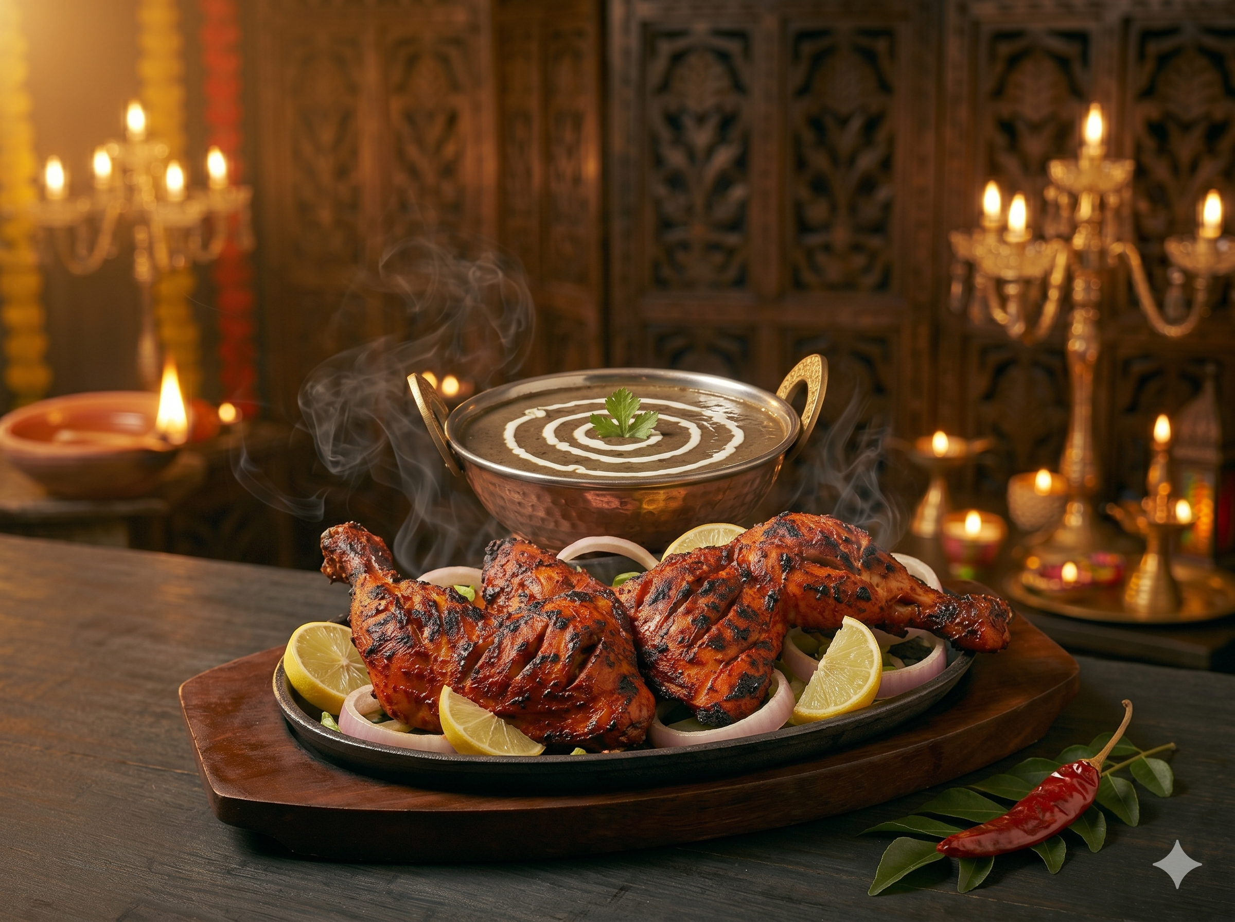 Tandoori Chicken — grilled kebab at Inti Ruchulu Indian restaurant Prosper TX