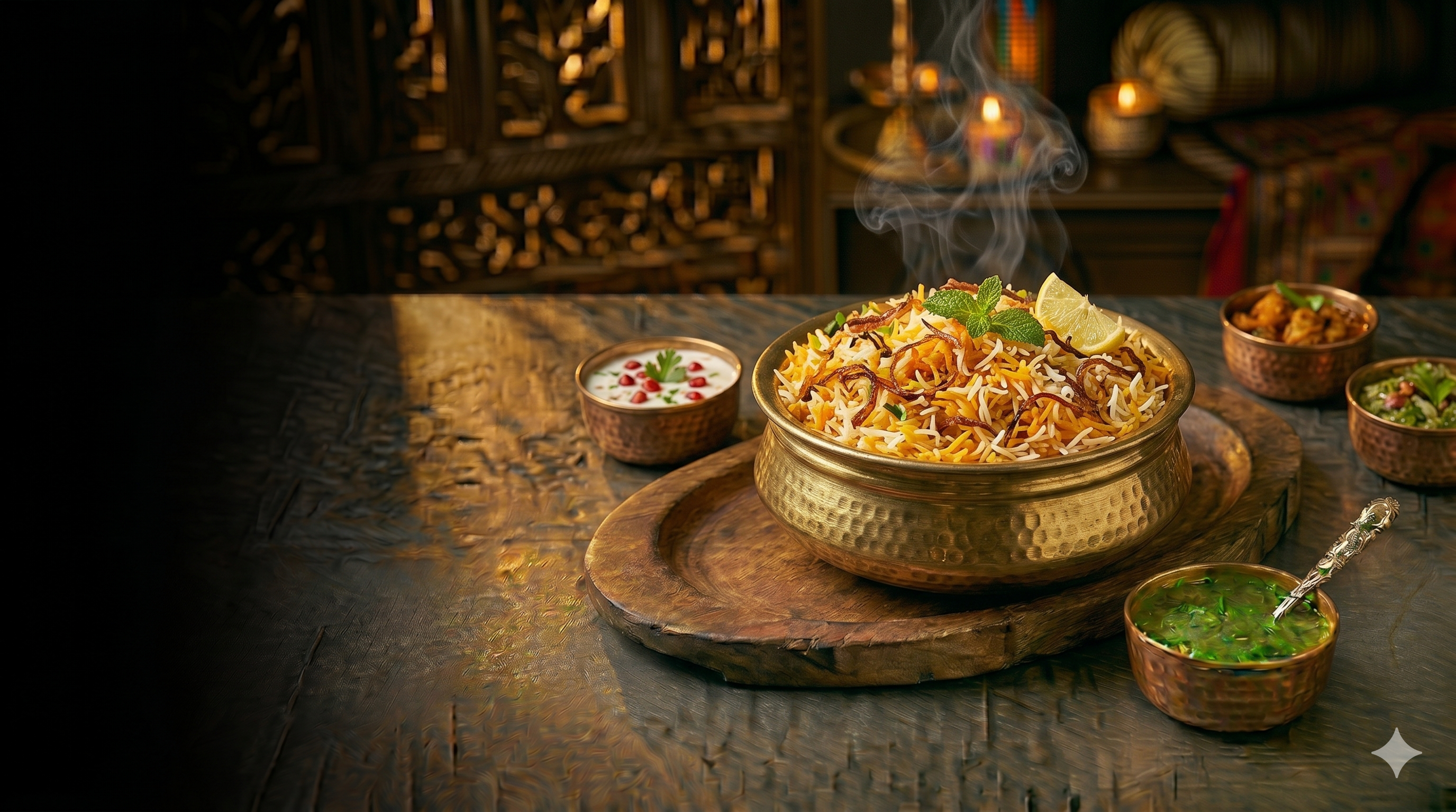 Hyderabadi dum biryani at Inti Ruchulu Telugu Indian restaurant Prosper Texas