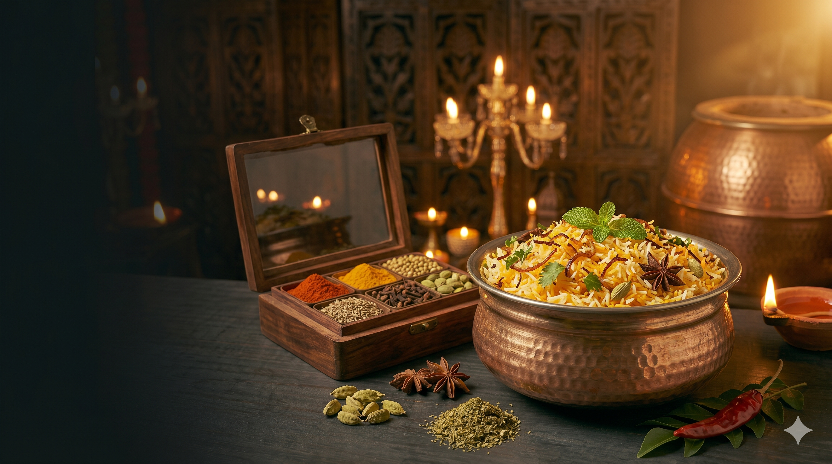 Traditional spices and Hyderabadi heritage cooking at Inti Ruchulu