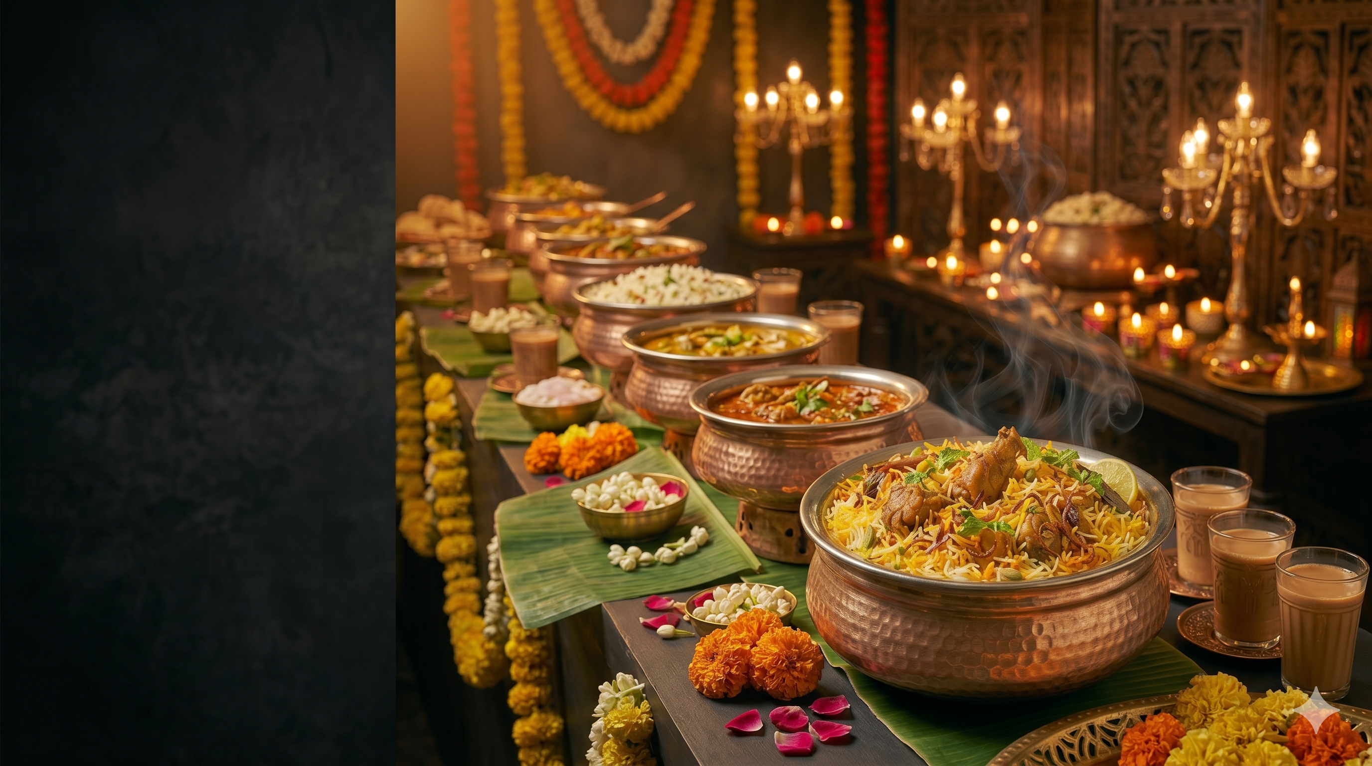 Indian wedding and event catering banquet by Inti Ruchulu Texas