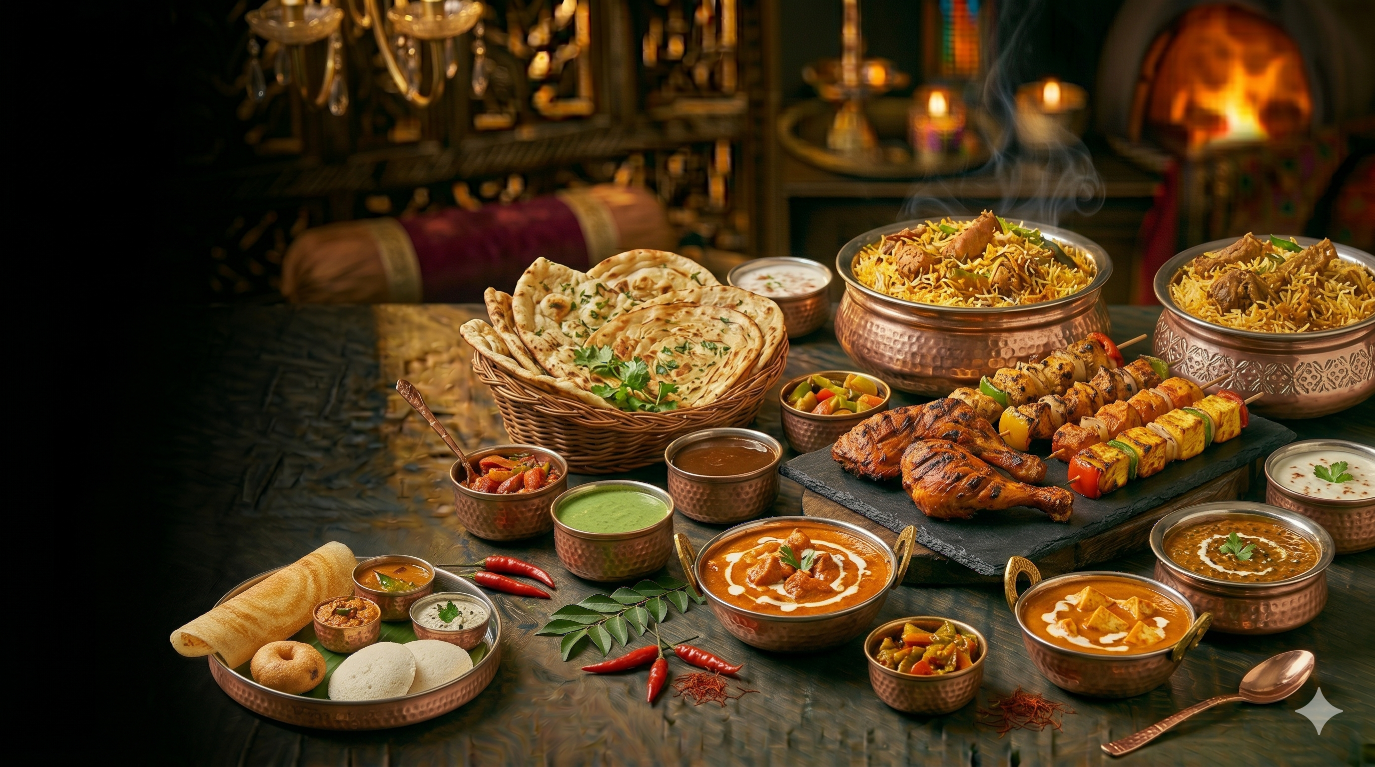 Full Telugu and Hyderabadi menu spread at Inti Ruchulu Prosper Texas
